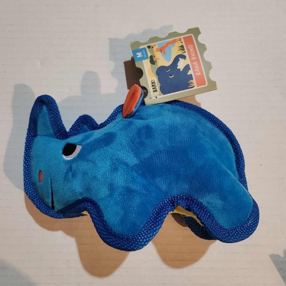 Raha Rhino BarkBox September 2025 Plush Dog Toy - Medium NWT